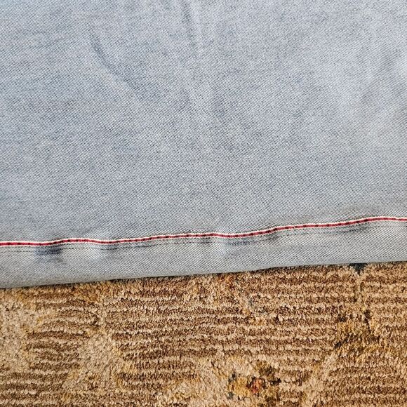 Dear John Wide Leg Cropped Jeans With Red And White Stripe On Side, Size 29 - Picture 5 of 8